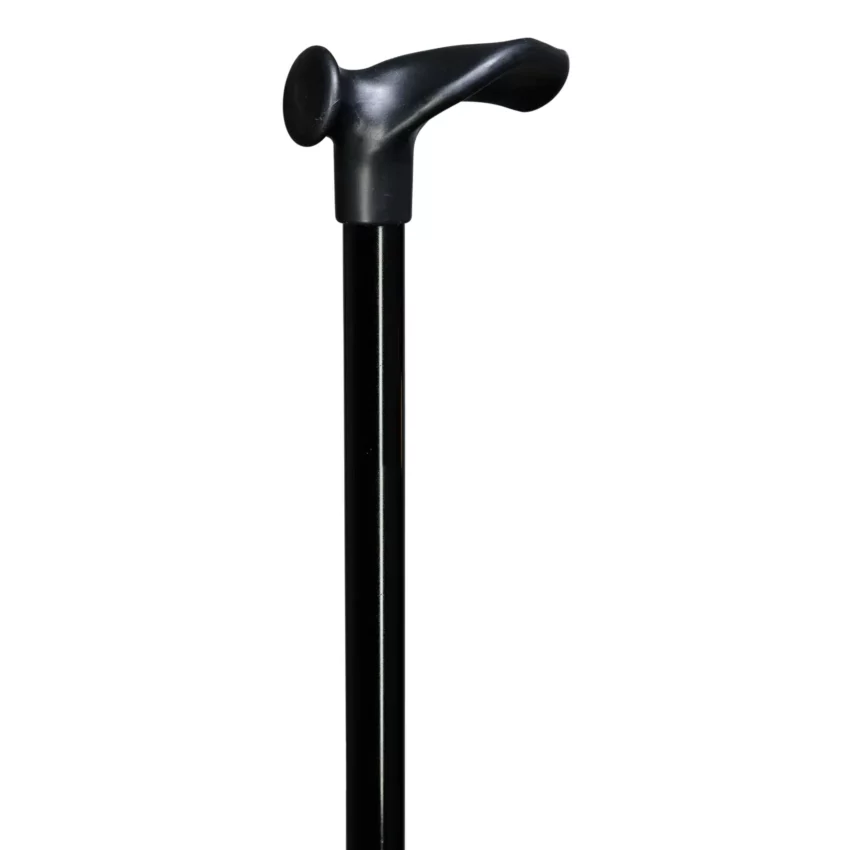 Canne de marche ergonomique avec poignée « Relax » en noir, pour droitier