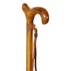 Classic Canes Canne de marche en hêtre - Brûlé - Avec dragonne