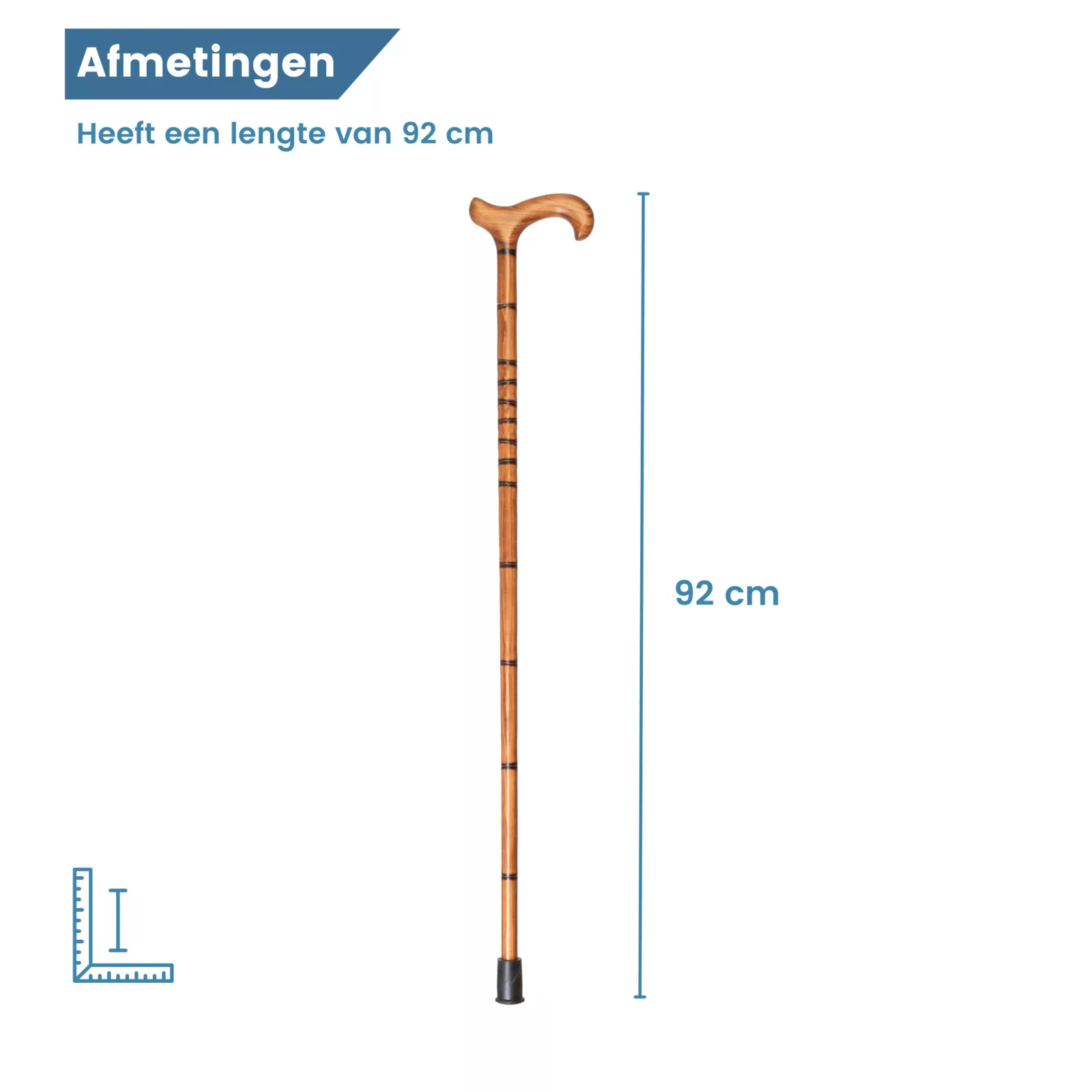 canne de marche en hêtre avec anneaux – dimensions