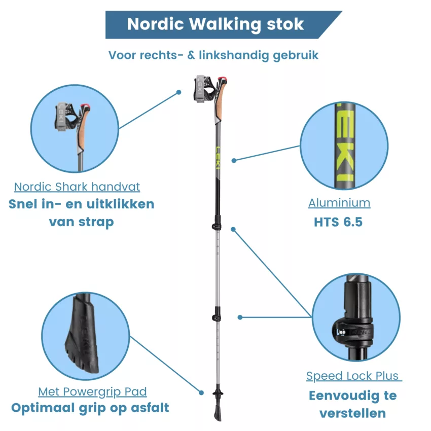 Bâton de marche nordique Traveller en aluminium réglable