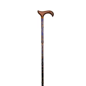 garcia 1880 canne de marche pliable, imprimé cachemire bleu, longueur