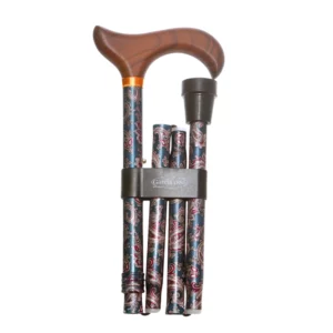garcia 1880 canne de marche pliable, imprimé vert cachemire