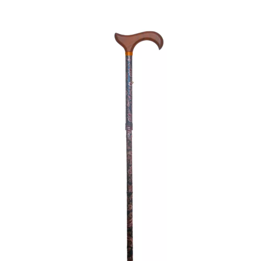 garcia 1880 canne de marche pliable, imprimé cachemire vert, longueur