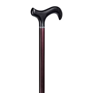 Canne de marche réglable, couleur aubergine