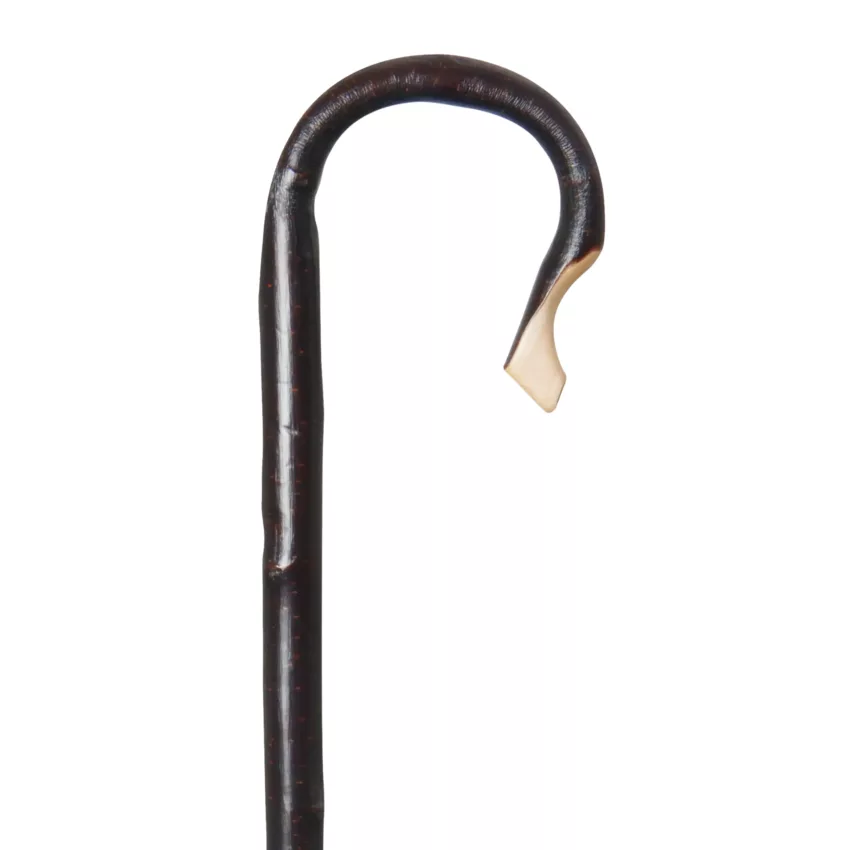 Bâton de berger en bois de châtaignier avec écorce, 137 cm