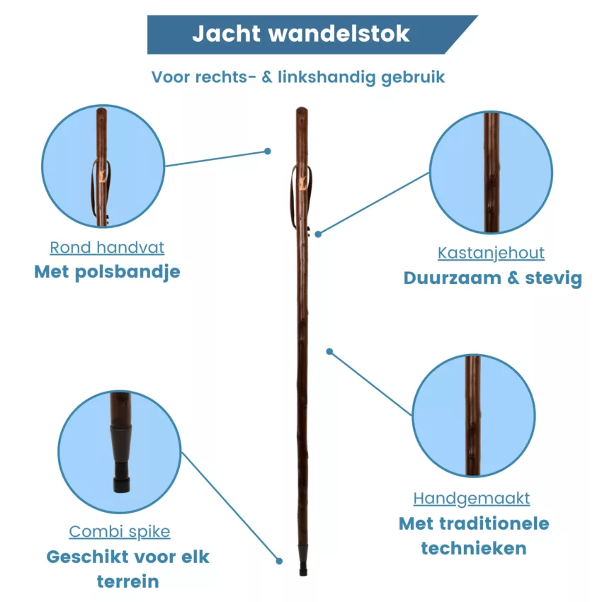 gastrock Bâton de chasse chasseur avec chien de chasse bois de châtaignier USB