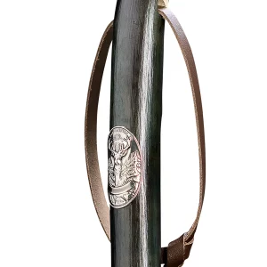 Bâton de chasse en bois de châtaignier, vert olive