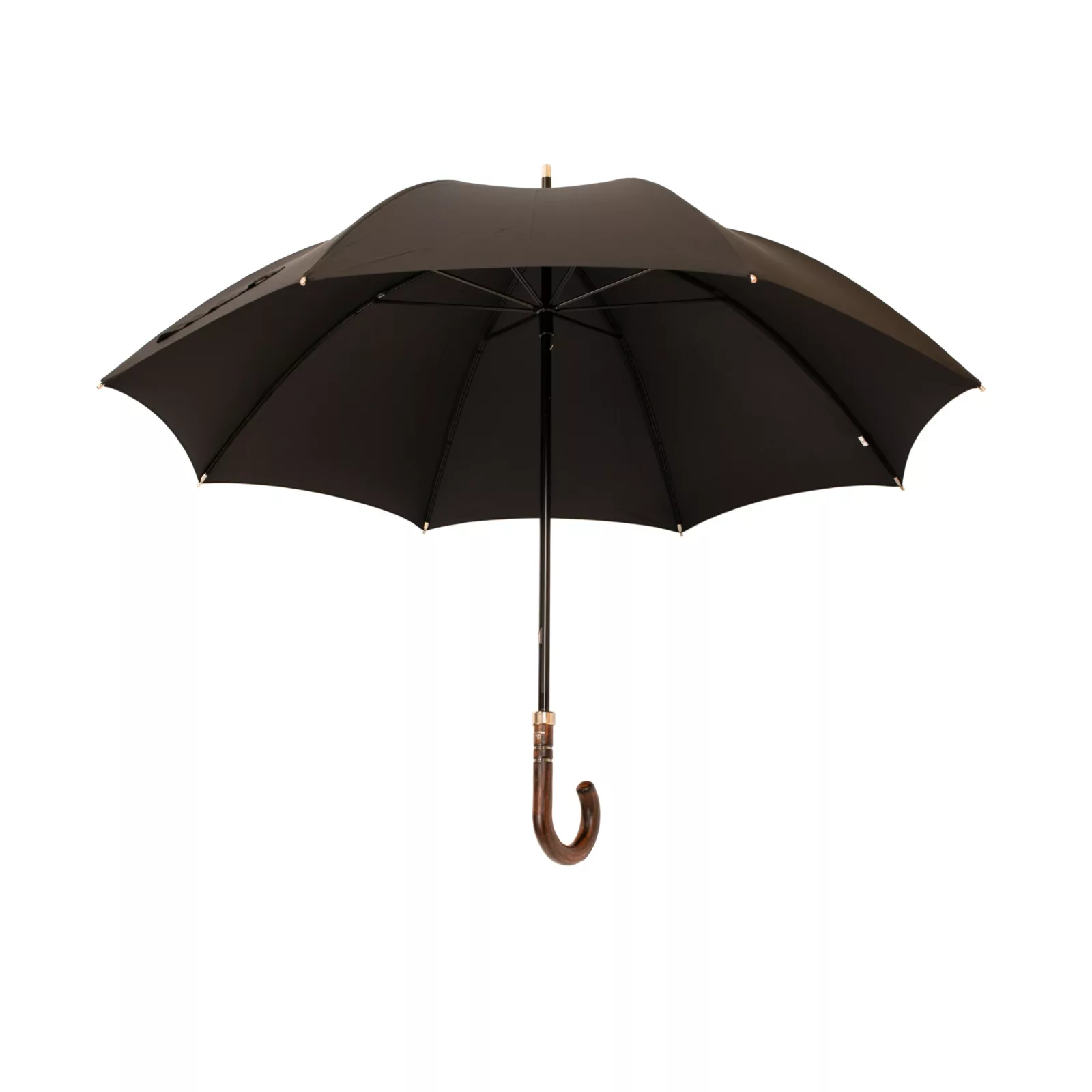 Parapluie en bois d’acacia, manche de 108 cm de diamètre, noir