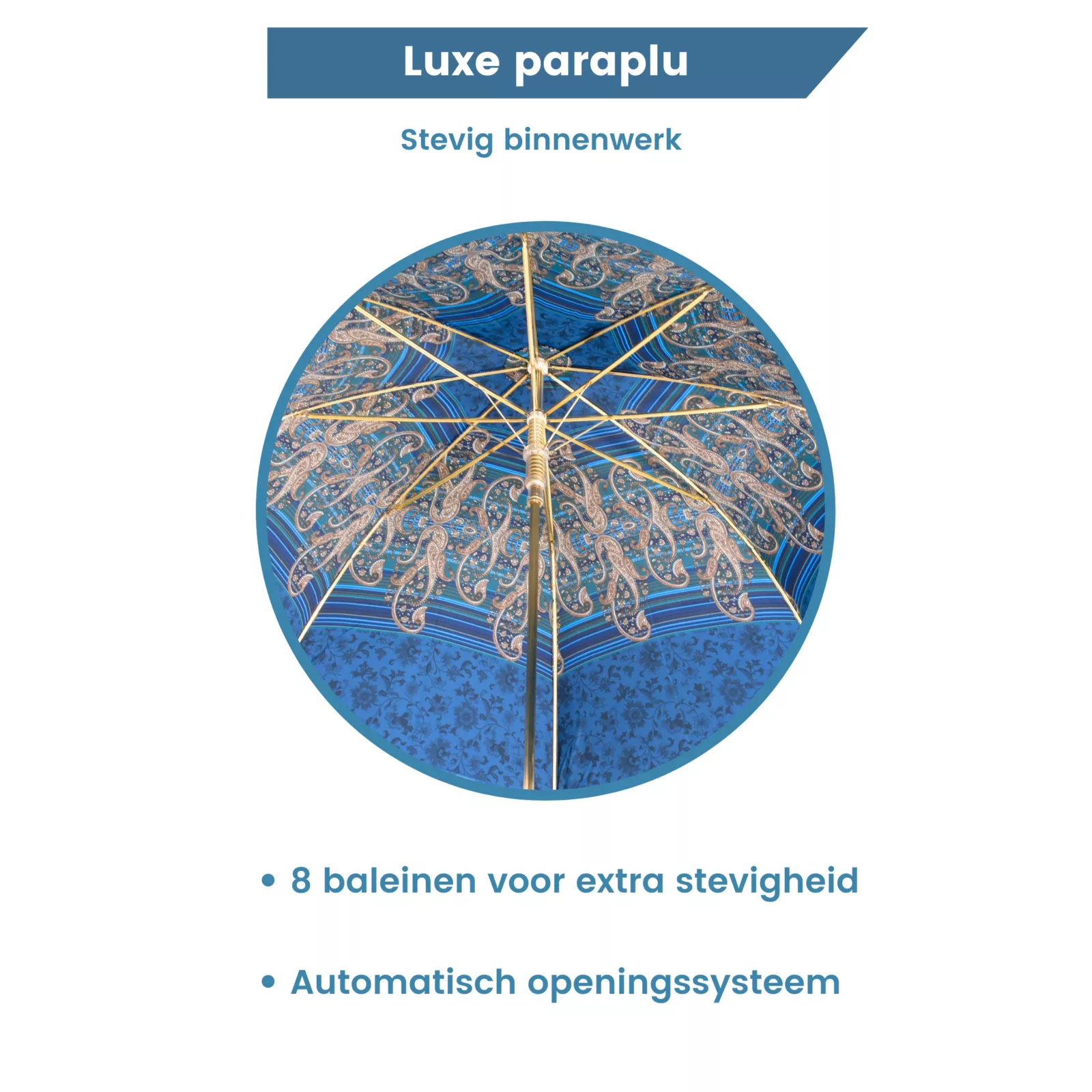 structure interne robuste du parapluie