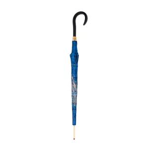 Parapluie en satin italien bleu