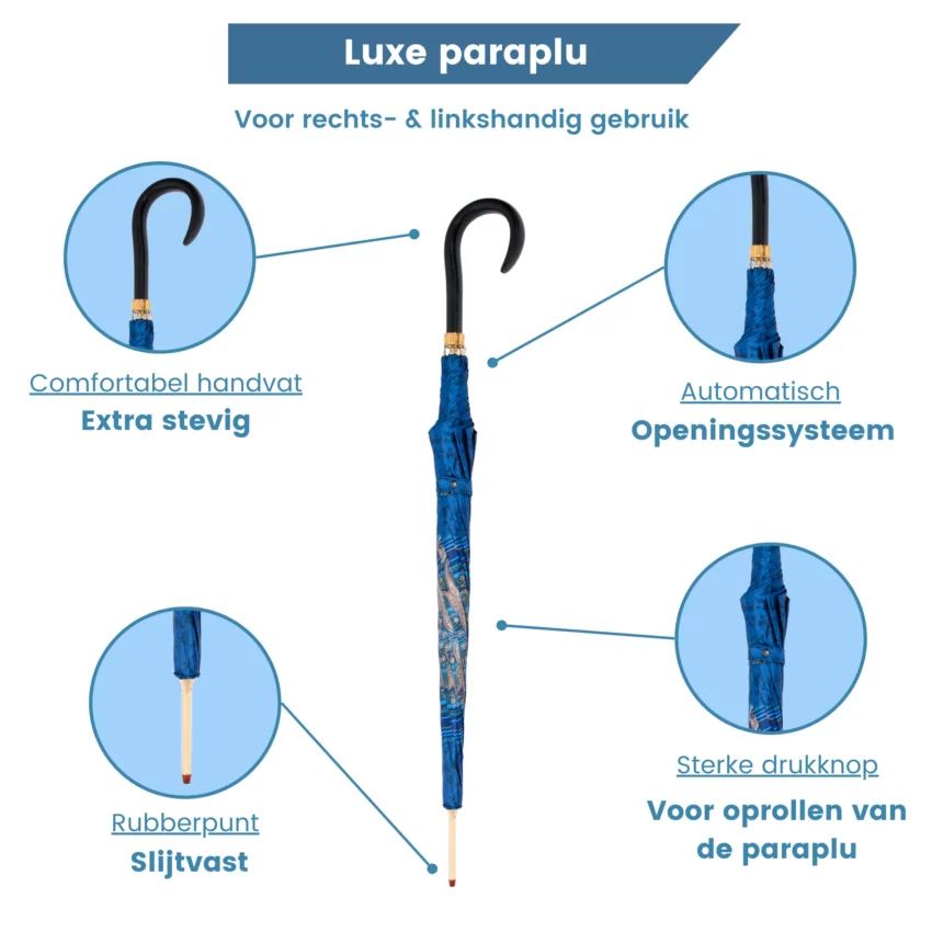 parapluie de luxe bleu ups