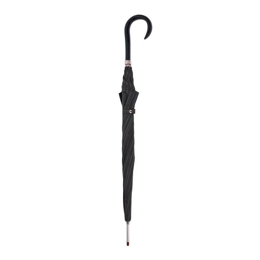 Parapluie en satin italien gris foncé
