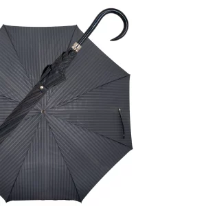 Parapluie en satin italien gris foncé