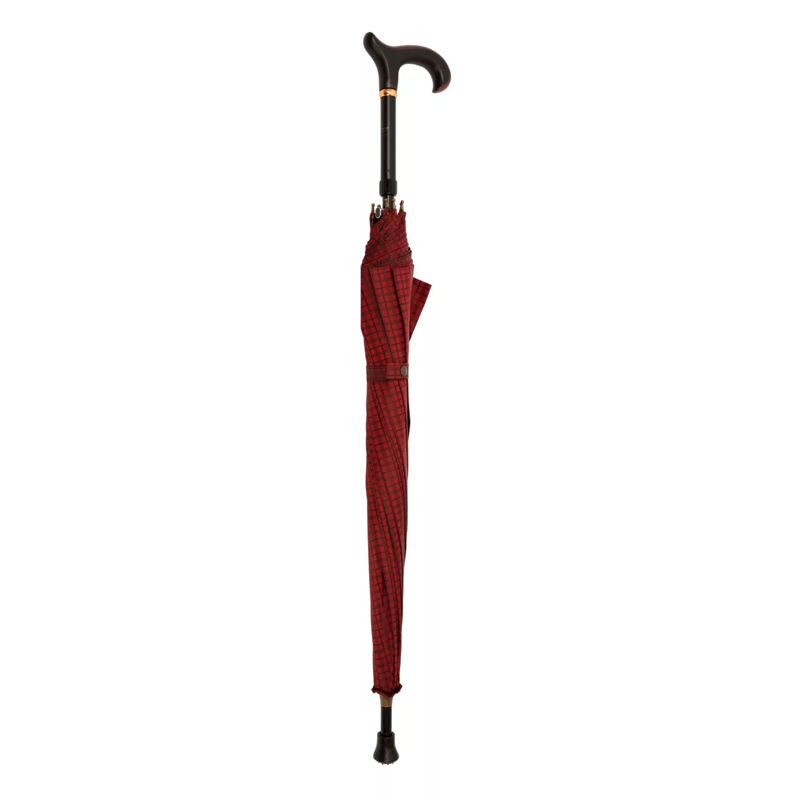 Canne de marche réglable, tissu italien, rouge