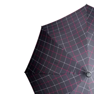 Parapluie canne « Stepbrella » à carreaux noirs