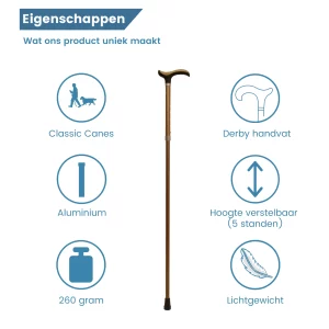 canne de marche télescopique rouge bordeaux avec poignée souple USP