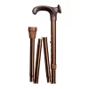 Gastrock Bâton de marche ergonomique - Pliable - Bronze - Poignée Relax - Gauche