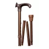 Gastrock Canne de marche ergonomique - Pliable - Bronze - Poignée Relax - Droite