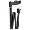 Gastrock Canne de marche ergonomique - Pliable - Noir - Toucher doux - Pour droitier