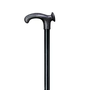 canne de marche ergonomique noire avec poignée à gauche