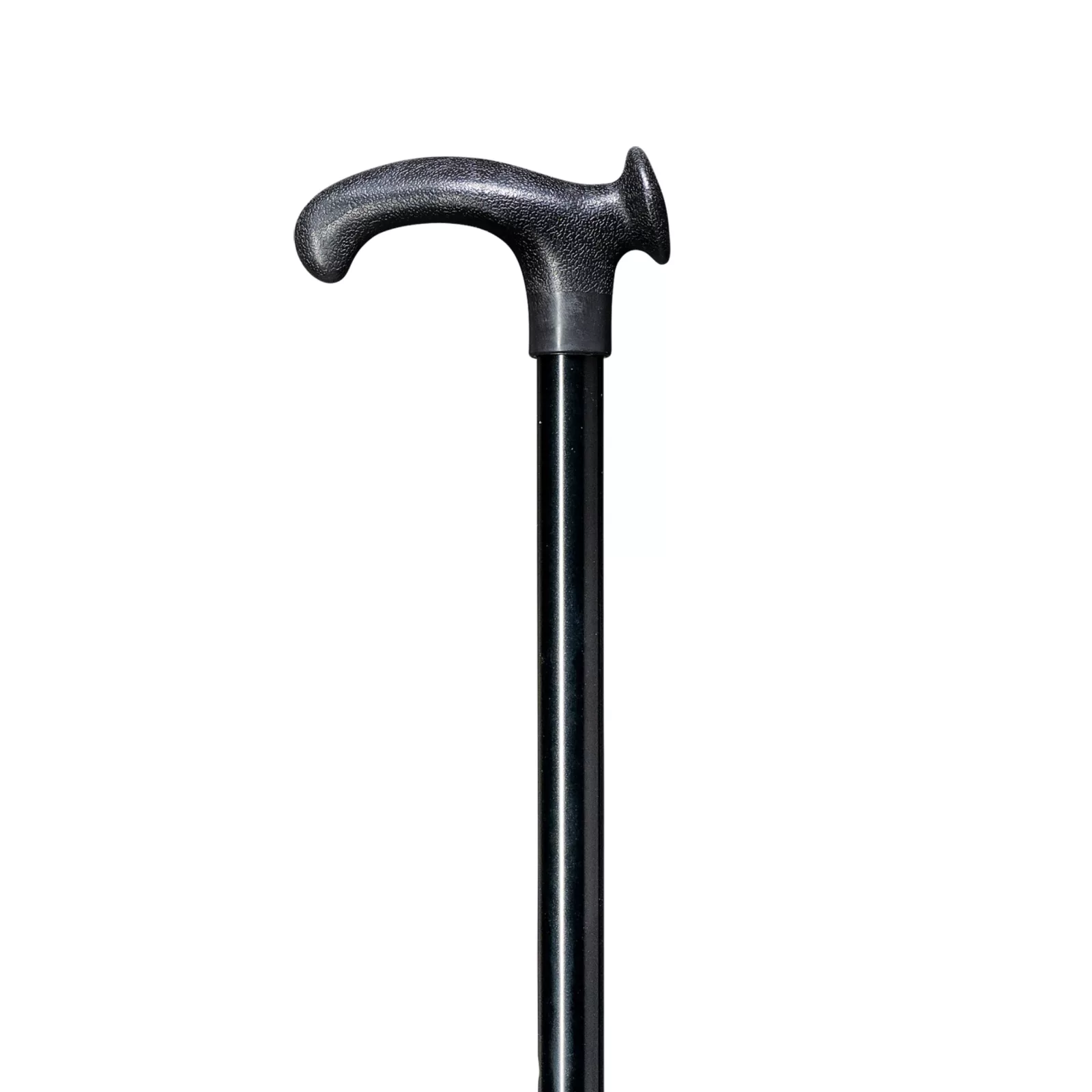 canne de marche ergonomique noire avec poignée à gauche