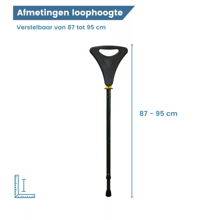 gastrock canne-siège « flipstick » verte – dimensions