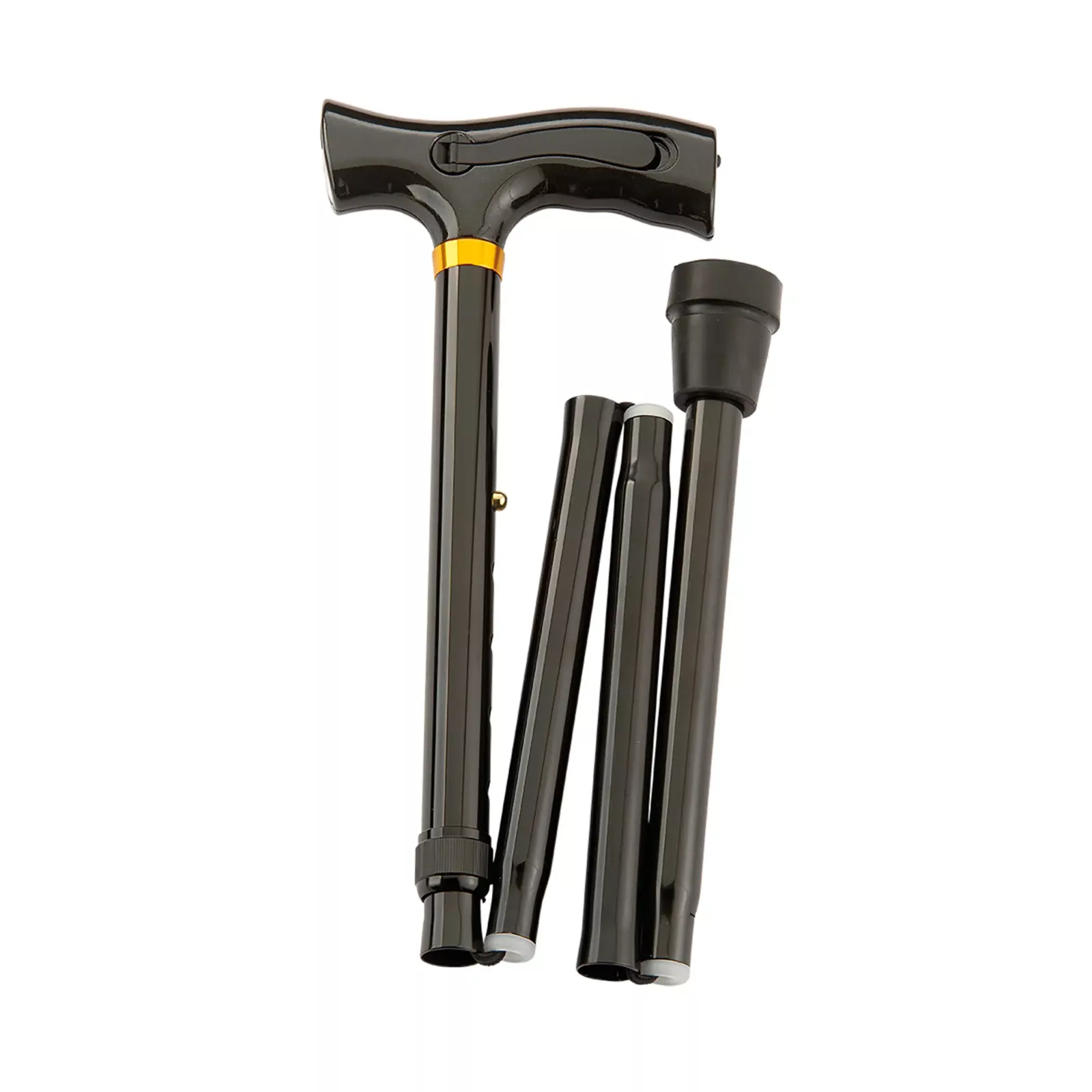 bâton de marche pliable avec alarme et lampe