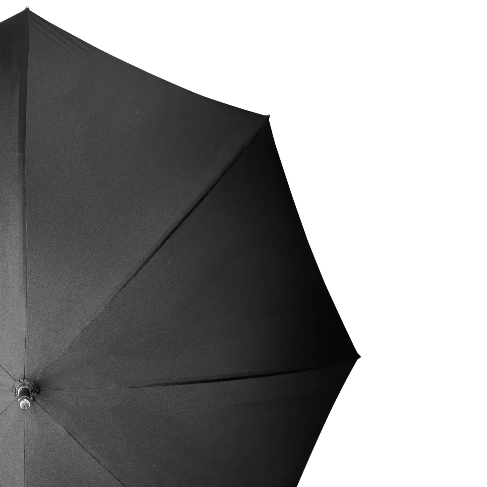 Canne parapluie 92 cm noire en bois de bouleau avec poignée Derby