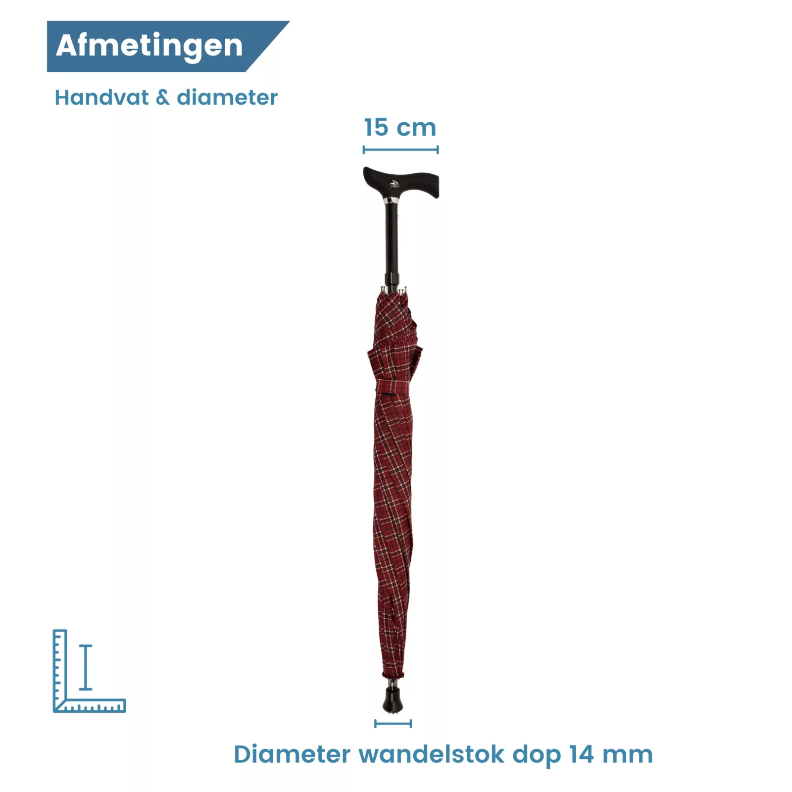 diamètre du bâton de marche parapluie