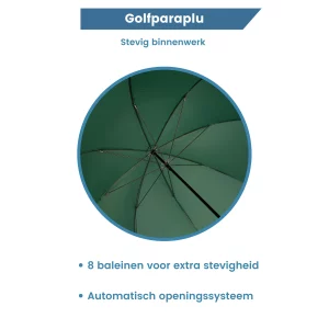Intérieur du parapluie de golf « Green Wave »