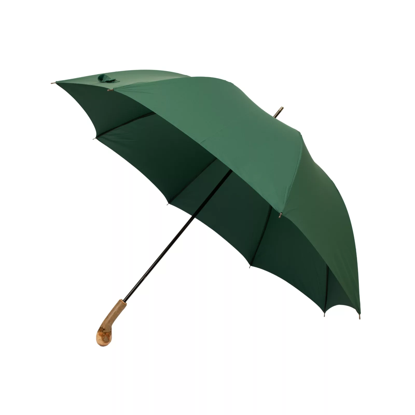 Parapluie de golf Elite, poignée rustique, vert