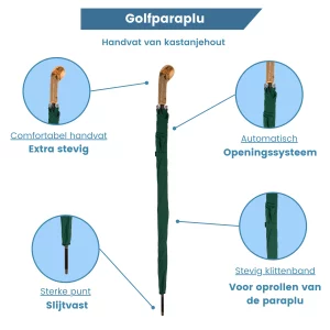 Parapluie de golf vert élite
