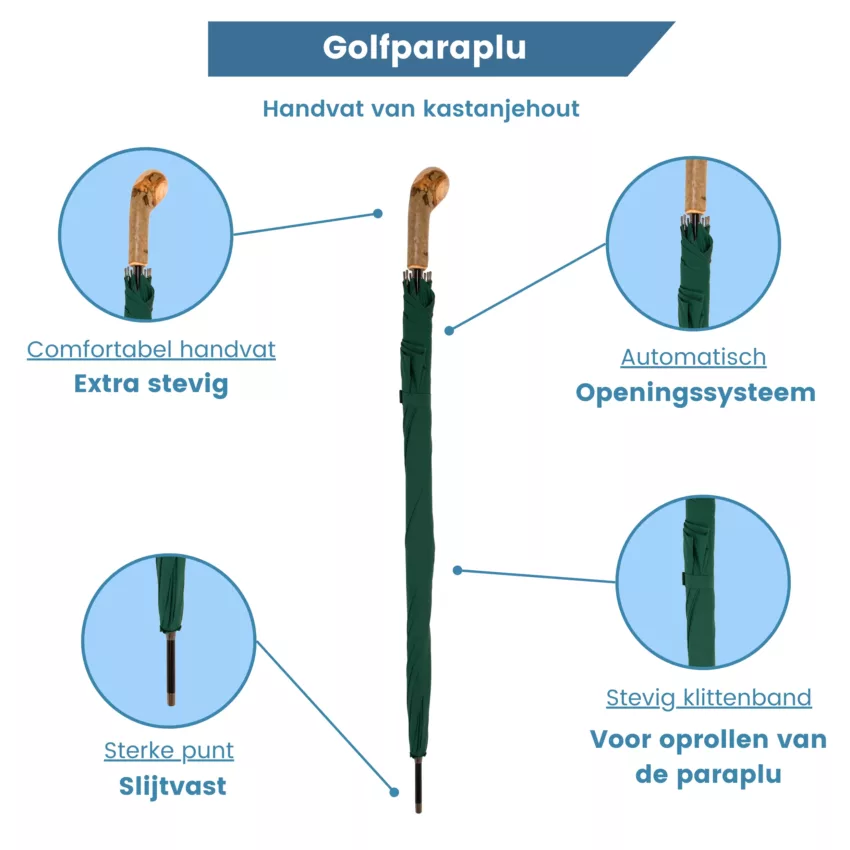 Parapluie de golf vert élite