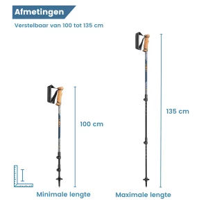 Bâtons de trekking Legacy légers – dimensions