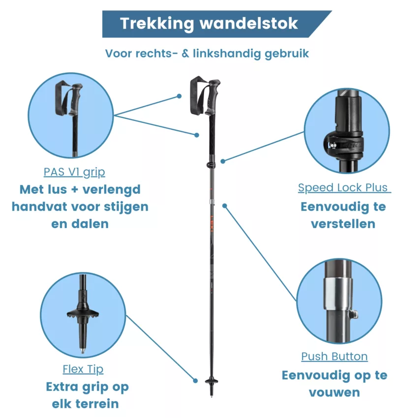 bâton de trekking Legacy pliable usp