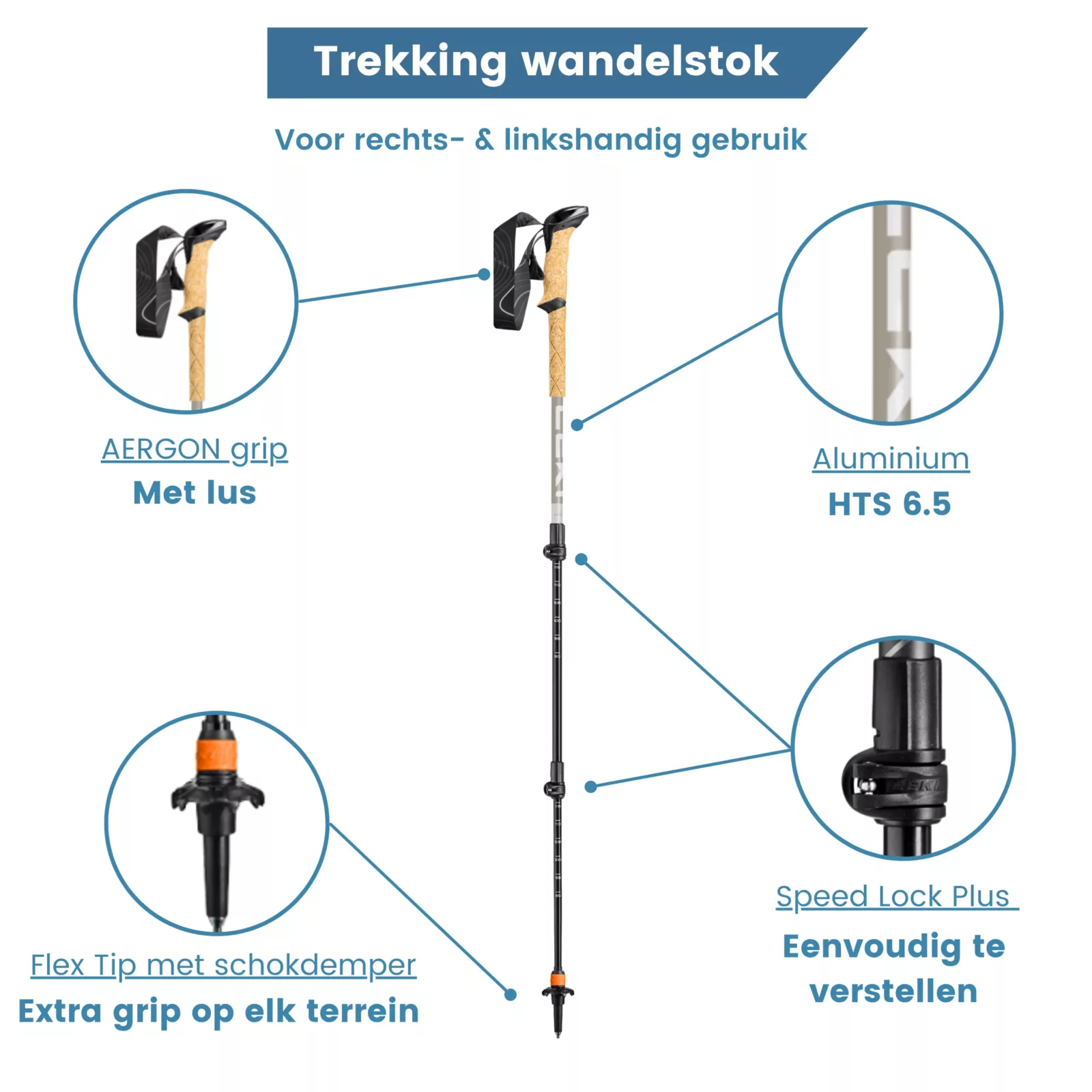 bâton de trekking Makalu 2026 antishock légers et compacts