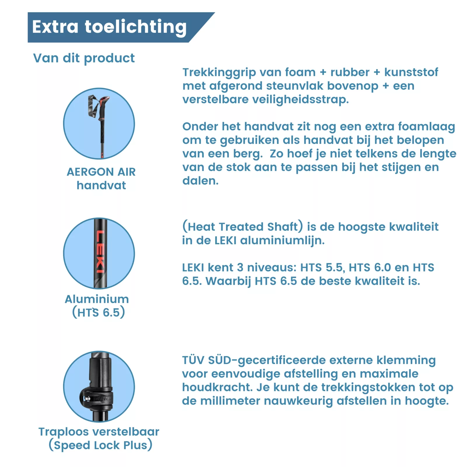 Remarque supplémentaire sur les bâtons de trekking
