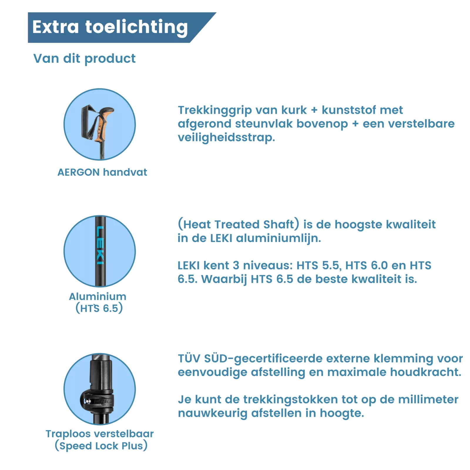 Description des bâtons de trekking Khumbi « antishock » légers