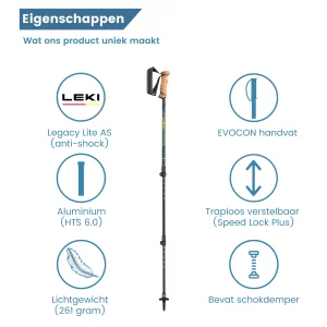 Caractéristiques des bâtons de trekking Legacy « antishock » : légers
