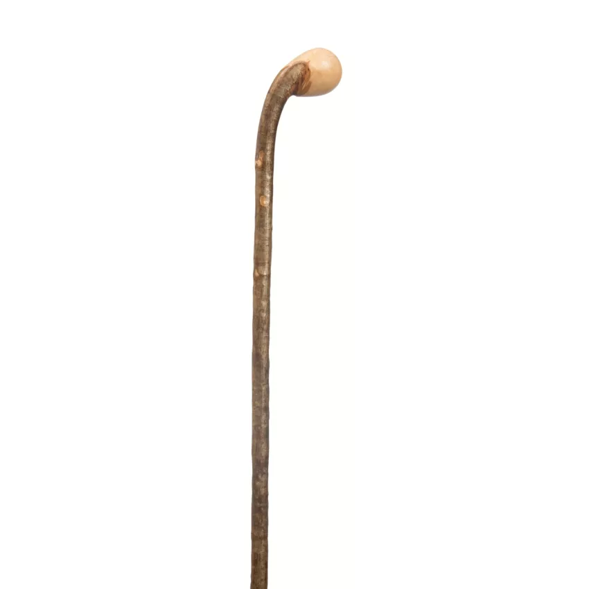 Bâton de chasse en noisetier, bâton à pommeau, 92 cm