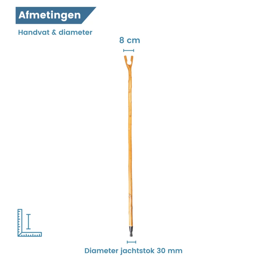 Bâton de chasse en bois de châtaignier, 122 cm de diamètre