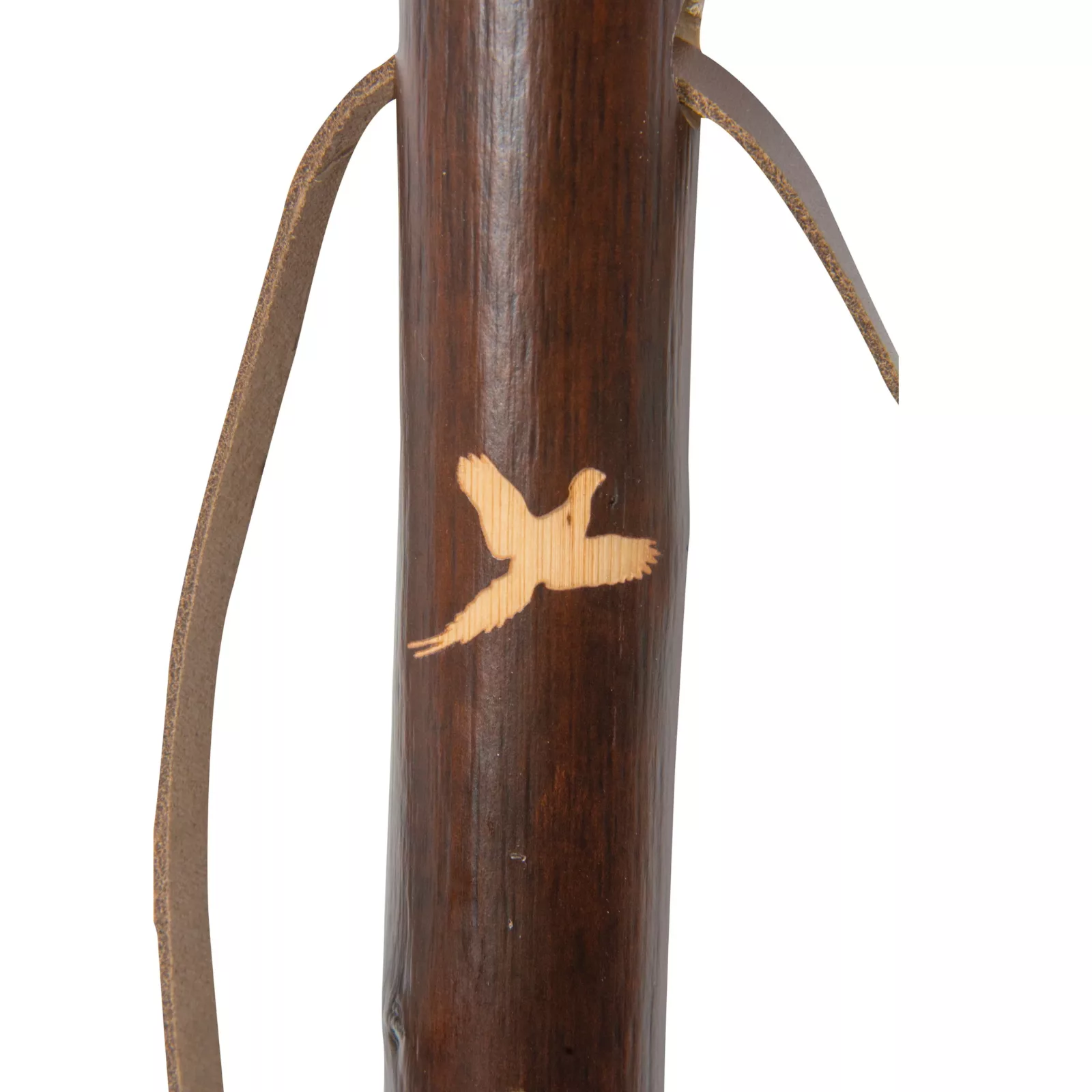Bâton de chasse en bois de châtaignier avec logo faisan