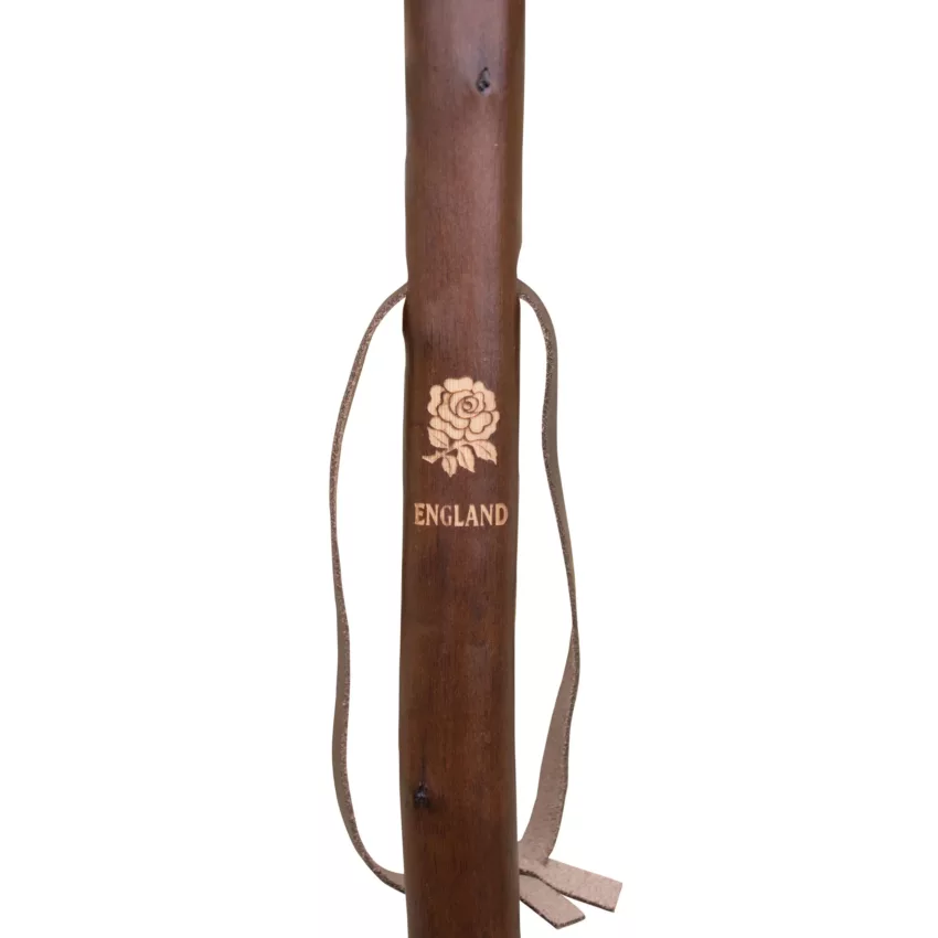 Bâton de chasse en bois de châtaignier, rose, logo Angleterre