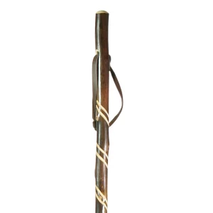 Bâton de chasse en bois de châtaignier avec spirale, 122 cm