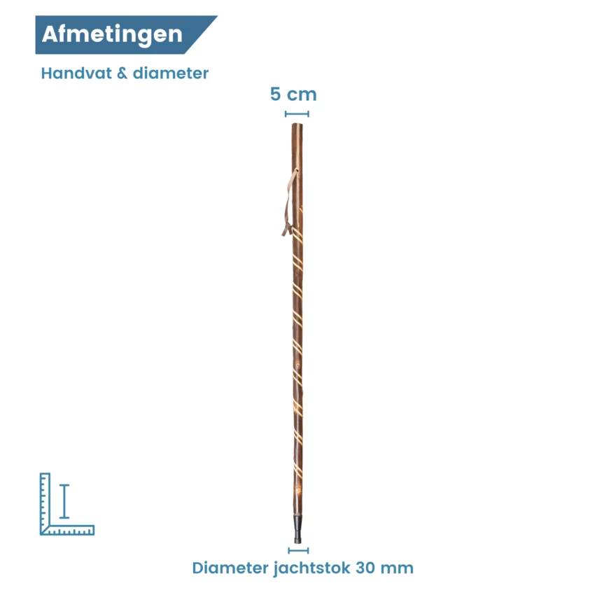 Dimensions de la poignée et diamètre de la canne de chasse