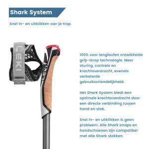 Bâton de marche nordique en aluminium « Shark System » Traveller