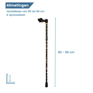 Longueur de la canne : 80 à 90 cm