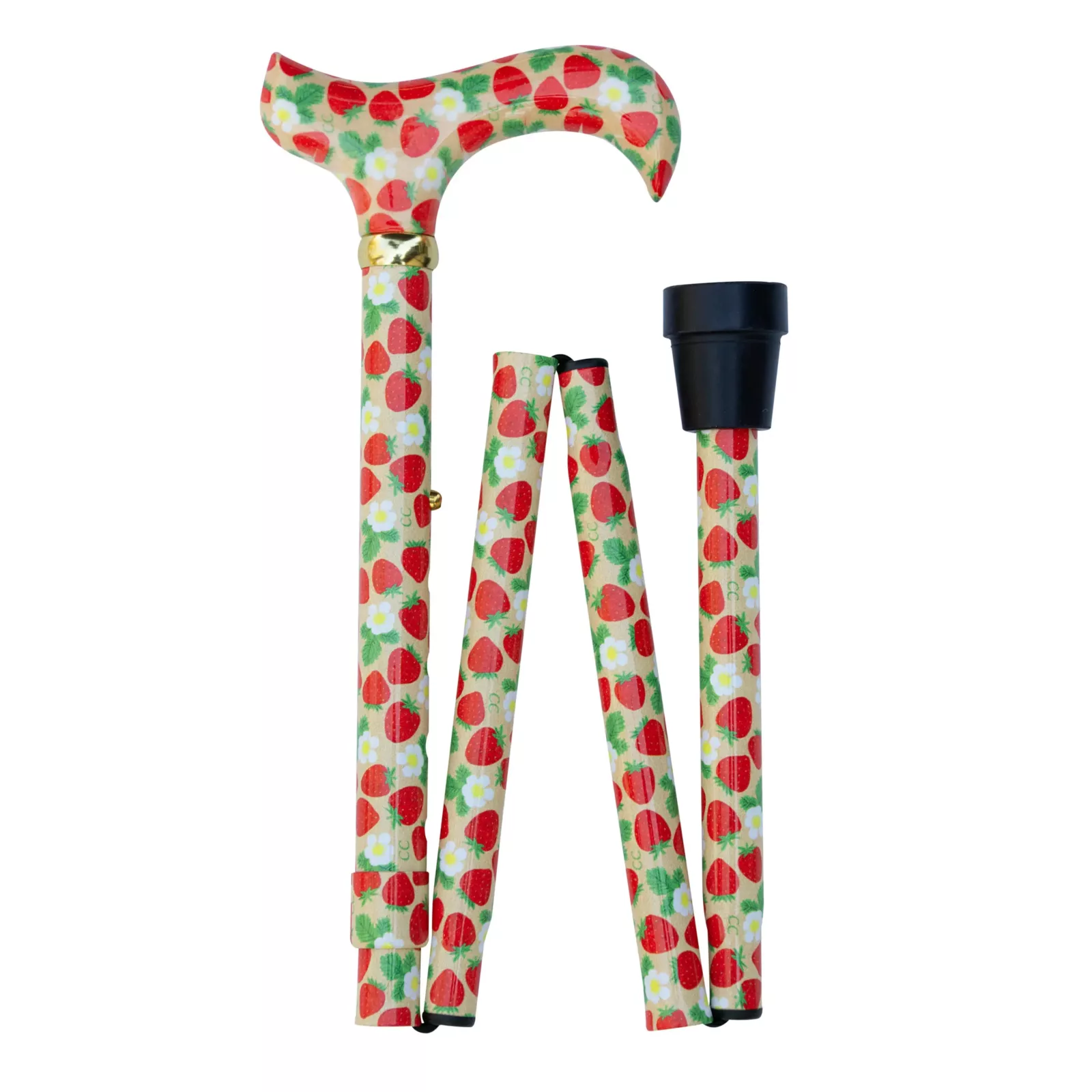 canne de marche pliable « fraises »