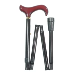 canne de marche pliable rouge bordeaux