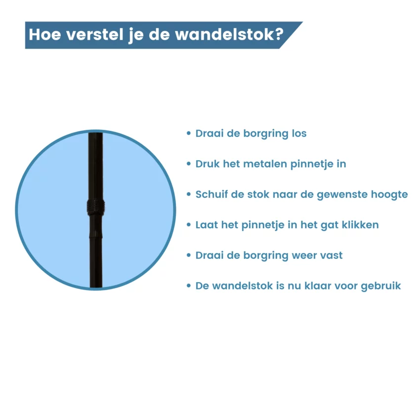bâton de marche, anneau de sécurité